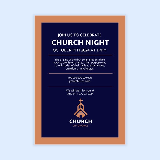 Church night invitation design