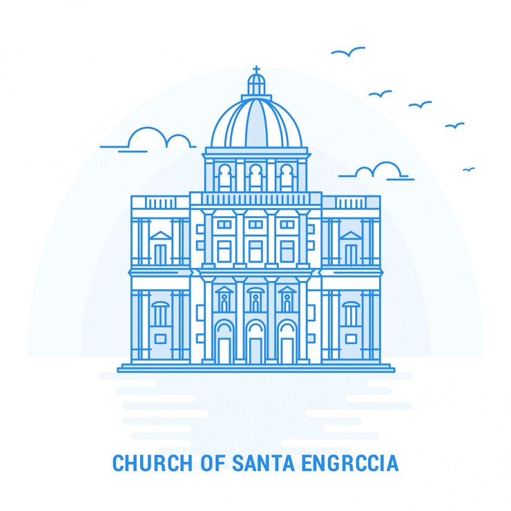 Free Vector church of santa en graccia