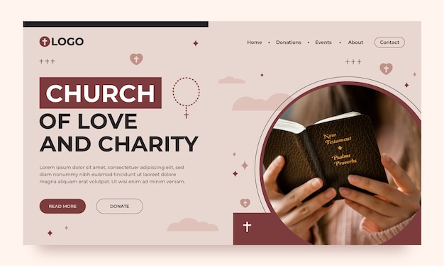 Free vector church template design