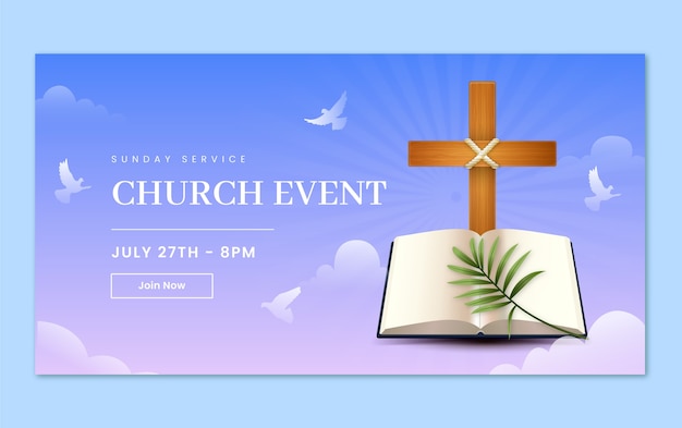 Free vector church template design