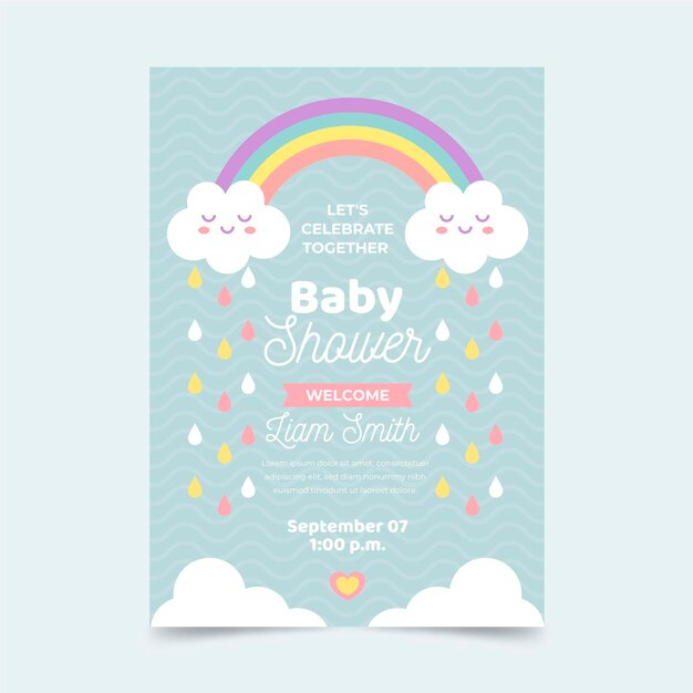 Chuva de amor baby shower card