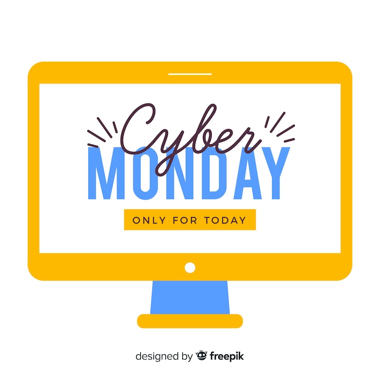 Free Vector ciber monday sale flat design illustration