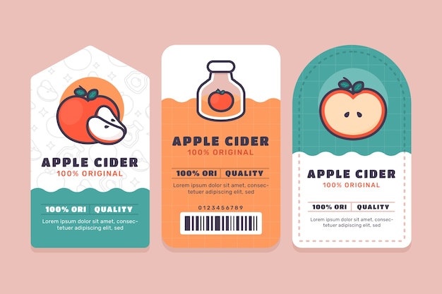 Cider label design template