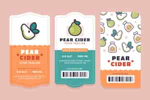 Free vector cider label design template