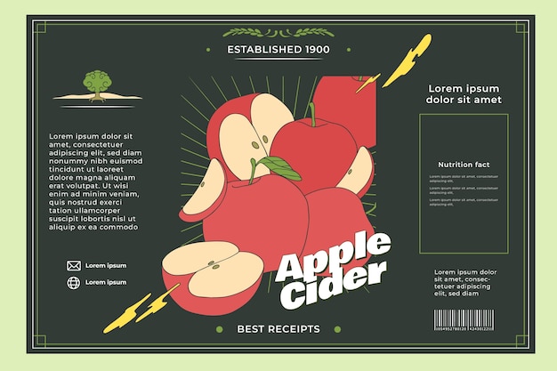 Free vector cider label design template