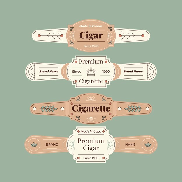Cigar label design collection