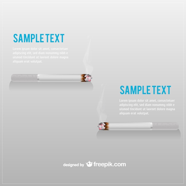 Free vector cigarette and smoke