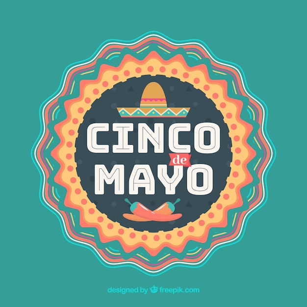 Cinco de mayo background with mexican elements