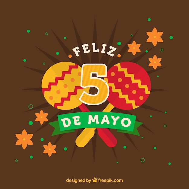 Cinco de mayo background with traditional elements