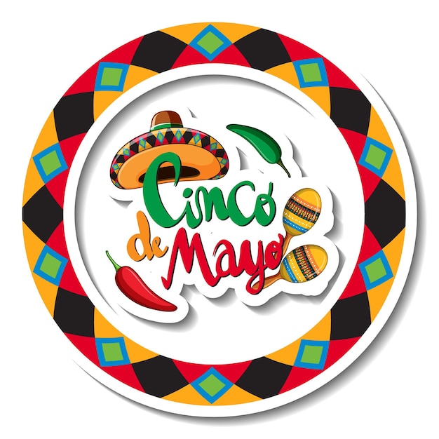 Free vector cinco de mayo badge sticker