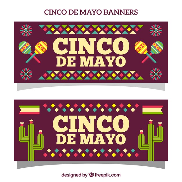 Cinco de mayo banner with 