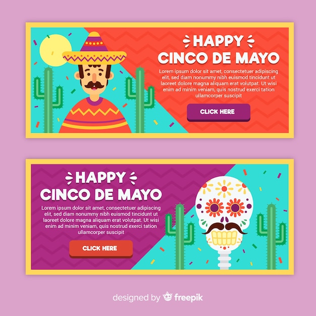 Free Vector Cinco de mayo banner