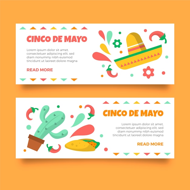 Cinco de mayo banners concept