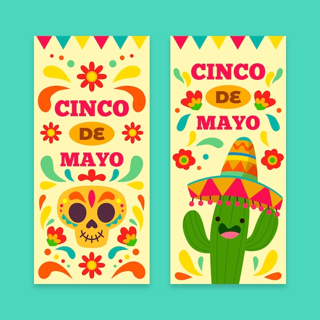 Concetto di modello di banner cinco de mayo