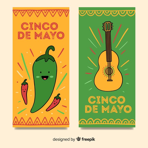 Free vector cinco de mayo banners