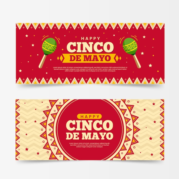 Vettore gratuito banner cinco de mayo