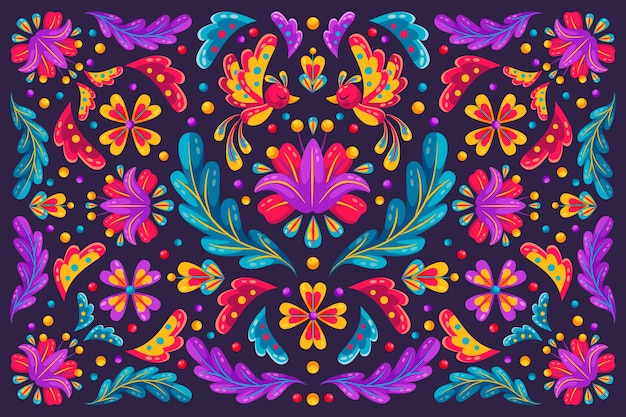 Free vector cinco de mayo festival floral background