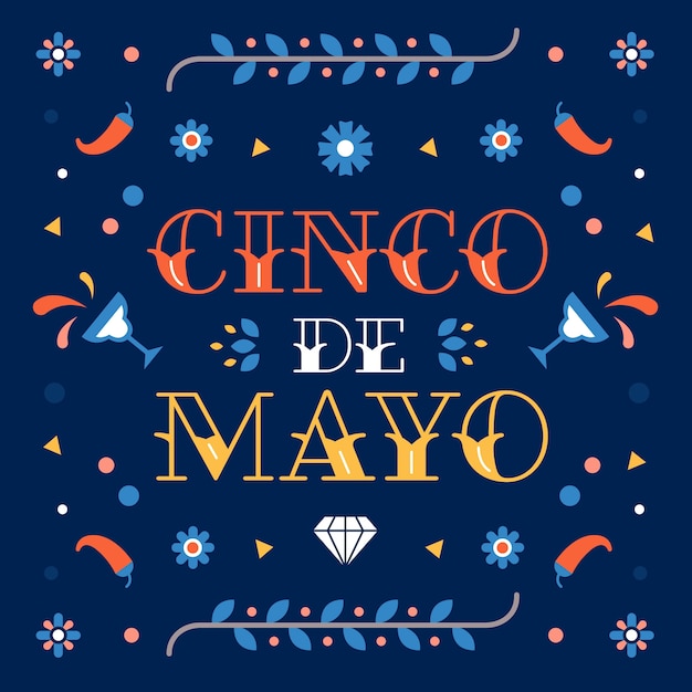 Cinco de mayo flat style