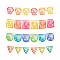 Free vector cinco de mayo garlands