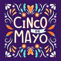 Vettore gratuito disegno di lettere cinco de mayo