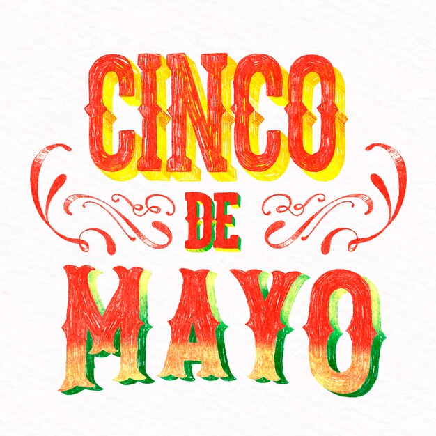 Cinco de mayo lettering design