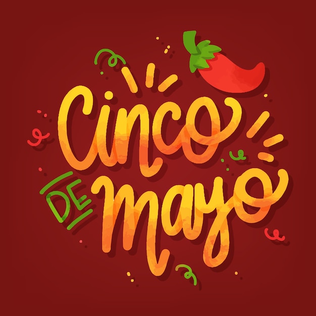 Cinco de mayo lettering