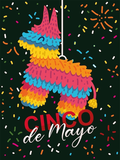 Vettore gratuito cinco de mayo design della carta occasione