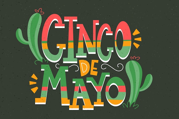 Cinco de mayo typography background