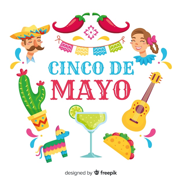 免费矢量cinco de mayo