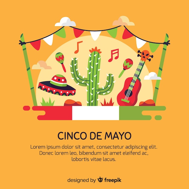 Vettore gratuito cinco de mayo