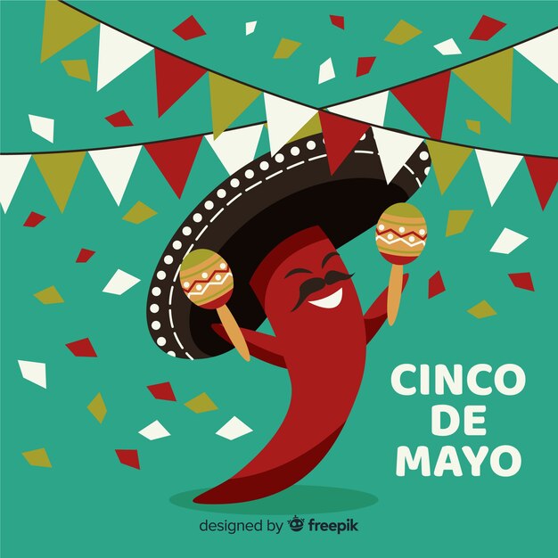 Vettore gratuito cinco de mayo