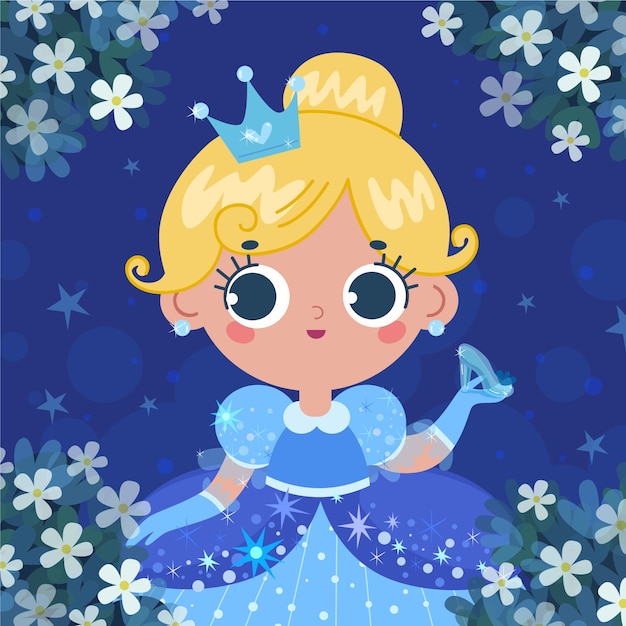 Free vector cinderella concept illustration