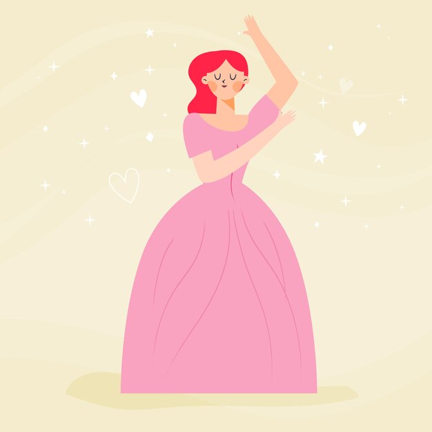 Cinderella fairytale character illustration