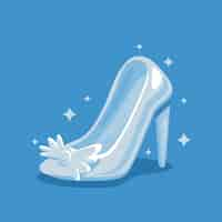 Free vector cinderella glass shoe conecept