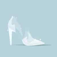Free vector cinderella glass shoe illustration