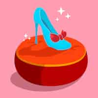 Free vector cinderella glass shoe