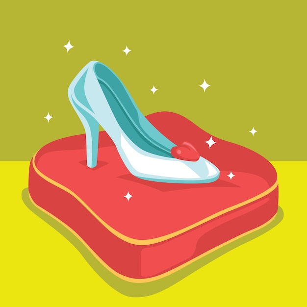 Free vector cinderella glass shoe