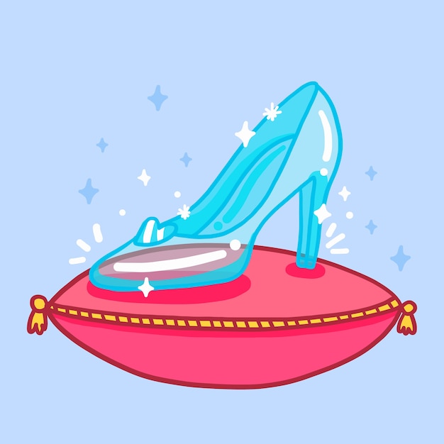 Free vector cinderella glass shoe