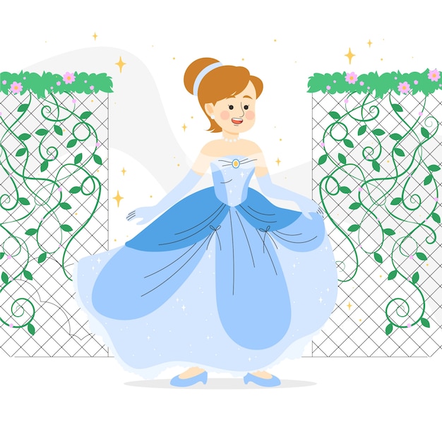 Free vector cinderella illustration design