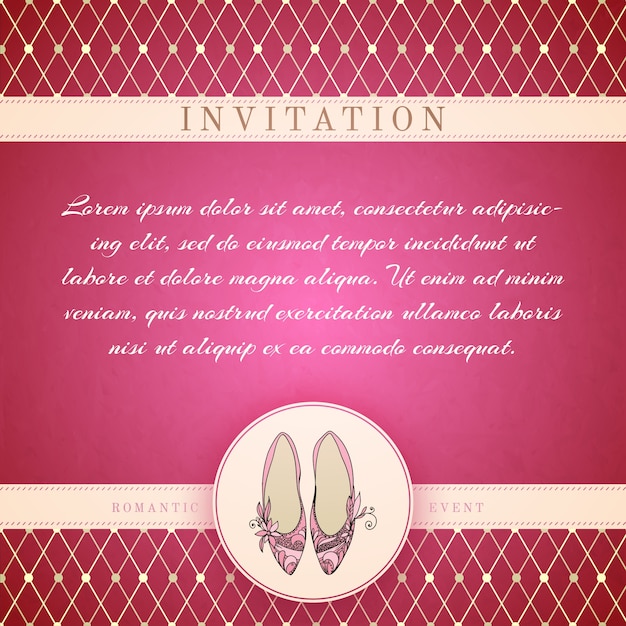 Cinderella princess invitation template
