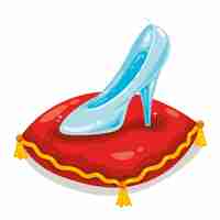 Free vector cinderella shiny glass shoe