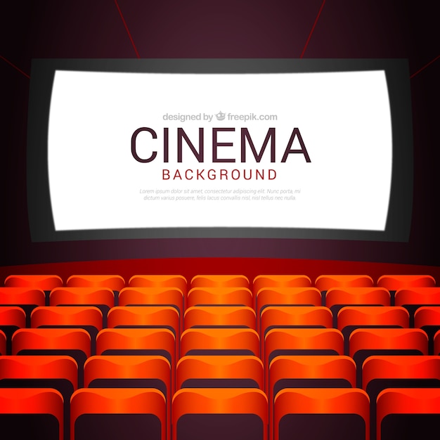 Sfondo cinema con poltrone