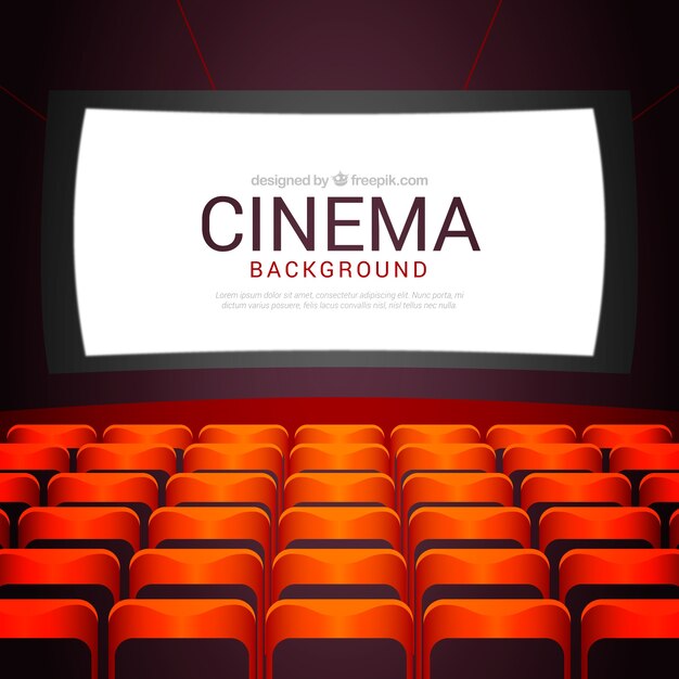 Cinema background with armchairs