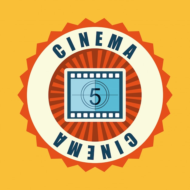 Free vector cinema over background