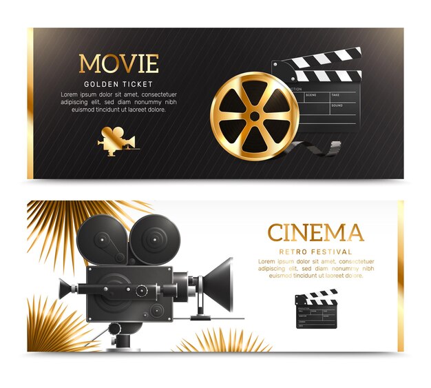 Cinema banner set