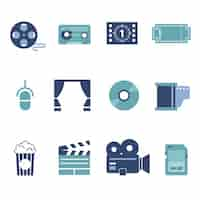 Free vector cinema elements collection