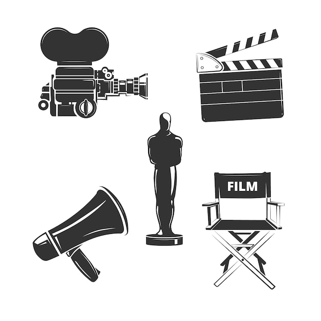 Free vector cinema elements set