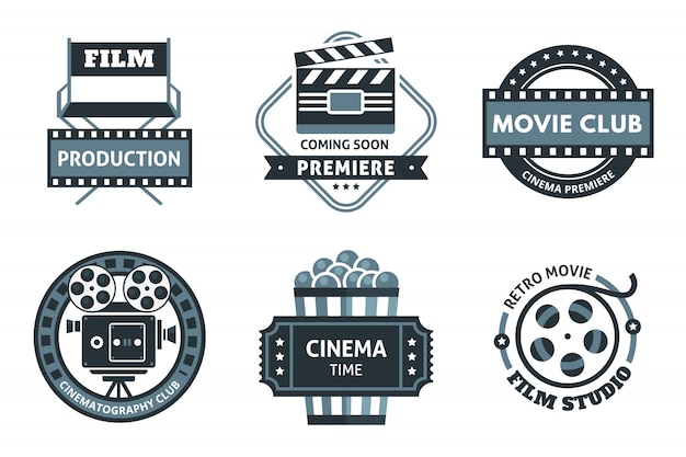 Cinema emblem set