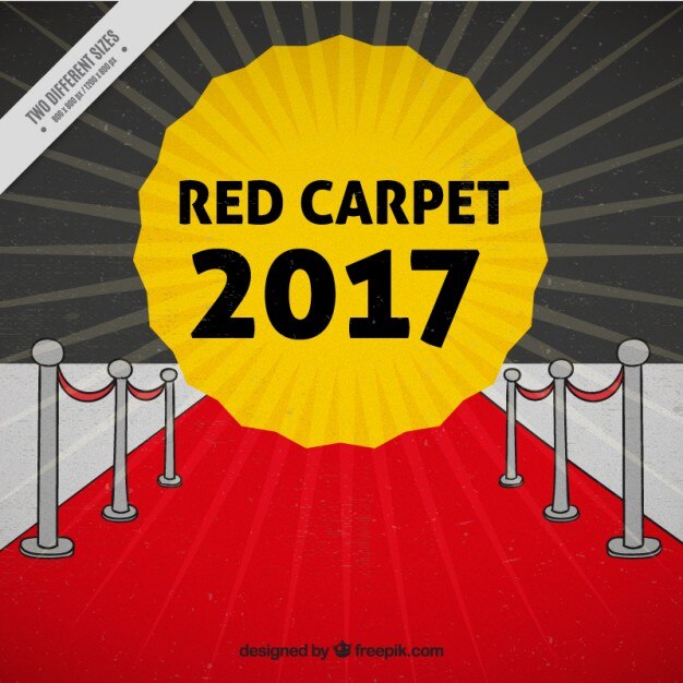 Cinema event 2017 background with a red carpet