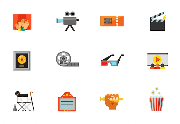 Free vector cinema icons collection